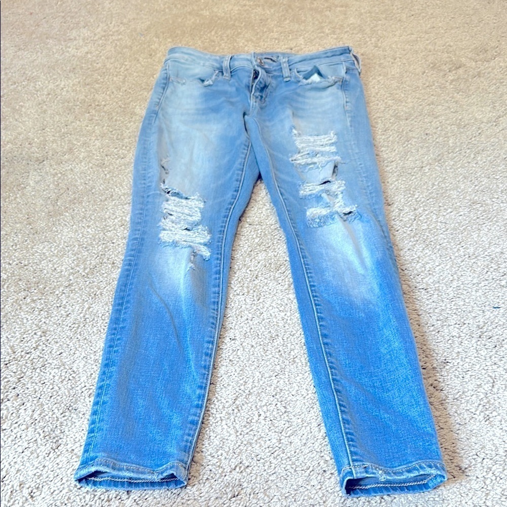 American Eagle Distressed Denim Jeggings size 4 Short